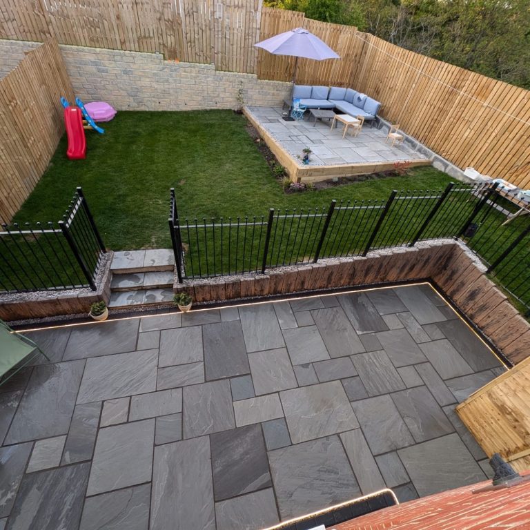 Paving and fencing
